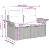  Set vrtnih sofa od 10 komada s jastučićima Crni poli ratan akacija | shoptok.hr