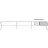 vidaXL Zunanji kokošnjak 2x12x2 m pocinkano jeklo | Shoptok.si