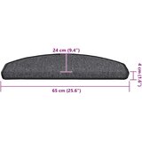  Otirači za stepenice 20 kom antracit 65x24x4 cm | shoptok.hr