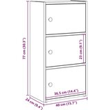 vidaXL Regal za knjige boja betona 40x24x77 cm konstruirano drvo | shoptok.hr