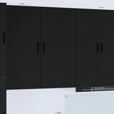 vidaXL Stenska kuhinjska omarica Črna 50 x 31 x 100 cm Konstruiran les | Shoptok.si