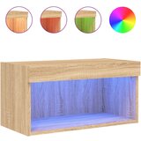 Maison Chic TV omarica - TV stojalo - Televizijska omarica z LED lučmi sonoma hrast 60x30x30 cm, (21698704) Cene