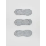 3 pak niskih čarapa - svijetlo siva