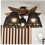  Brilagi - LED Plafonski luster ANTHONY 5xE14/40W/230V hrast orah/crna | Eponuda.com