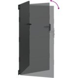 vidaXL Vrtna vrata Crna 105 x 200 cm Čelik s praškastim premazom | shoptok.hr