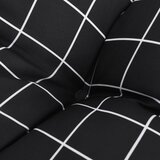  Jastuci za stolice 4 kom crni karirani 50x50x7 cm od tkanine | shoptok.hr