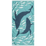 DecoKing Plavi ručnik za plažu 90x180 cm Dolphin -