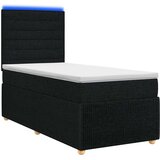  LED okvir za krevet s madracem Crna 90 x 200 cm Tkanina | shoptok.hr