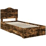  Konstrukcija postelje z vzglavjem Dimljeni oreh 100 x 200 cm, (5000102433) | Shoptok.si