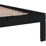  Posteljni okvir črn iz trdnega lesa 200x200 cm, (20646500) | Shoptok.si