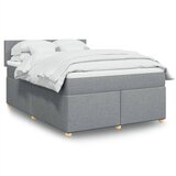 vidaXL Krevet box spring s madracem svjetlosiva 160x200 cm tkanina | shoptok.hr