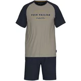 Tom Tailor Kratka pižama mornarska / barva blata / oranžna