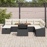  Sjedeća garnitura za vrt 9 kom. Crna poliratan 288.5 x 178.5 x 85 cm | Shoptok.si