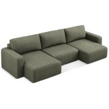 Makamii Zelena sklopiva/s prostorom za odlaganje kutna garnitura od samta (u obliku slova "U") Kona – | shoptok.hr