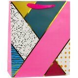  Paper Gift Bag Geometric Patterns 32 x 26 x 12 cm | shoptok.hr