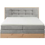 Livetastic postelja boxspring 180 cm x 200 cm , les, tekstil, leseni material svetlo siva | Shoptok.si