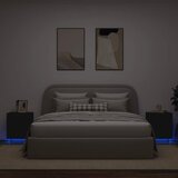  Noćni ormarići s LED svjetlima 2 kom crni od konstruiranog drva | shoptok.hr
