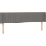  Uzglavlje s ušima tamnosivo 203x16x78/88 cm od tkanine | shoptok.hr