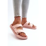 Big Star Women's Lightweight Foam Slippers with Buckles Pink cene