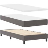  Krevet s opruga kutije s madracem Siva 90 x 200 cm Umjetna koža | shoptok.hr