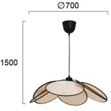  Luster na sajli MARGARET 1xE27/40W/230V crna/bež | Eponuda.com