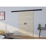 ADRK Dvokrilna klizna zidna vrata TOPPO 160 126 cm - SONOMA-CRNA | shoptok.hr