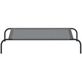  Povišeni krevet za pse sivi 110x65x20 cm tekstil i čelik | Shoptok.si