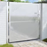 vidaXL Vrtna vrata 100 x 100 cm od nehrđajućeg čelika