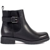 Shelvt Women's black ankle boots with a low-heeled buckle | shoptok.hr