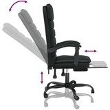  Masažni uredski naslonjač od umjetne kože crni | shoptok.hr