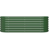  Povišena vrtna gredica od pocinčanog čelika 114 x 40 x 36 cm zelena | shoptok.hr