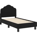  Okvir kreveta za malu djecu s naslonom Crna 70 x 140 cm Baršun | shoptok.hr