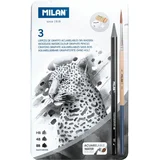 MILAN Set crtaći Todographite met.kut: ol.graf.HB 4B 8B+kist+gum+šilljilo