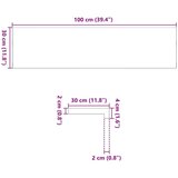 vidaXL Okenske police 2 kosa temno rjava 100x30x2 cm trdna hrastovina | Shoptok.si