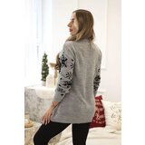 Kesi Christmas sweater with a snowman gray | shoptok.hr