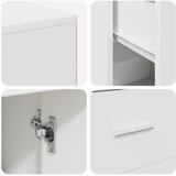  Kutni stol s ladicama Bijelo 102 x 88 x 75 cm | shoptok.hr