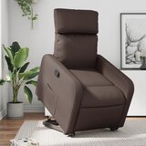 Maison Chic Naslanjač - Relax naslanjač s funkcijo vstajanja rjavo umetno usnje, (22042104) | Shoptok.si