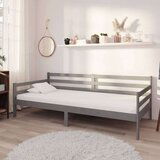  Dnevna postelja z vzmetnico 90x200 cm siva trdna borovina, (20643750) | Shoptok.si