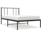  Metalni okvir za krevet s uzglavljem crni 90x190 cm | Eponuda.com