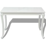 Sijaj blagovaonski stol visokog sjaja bijeli 116 x 66 x 76 cm | shoptok.hr