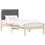  Posteljni okvir z oblazinjenim vzglavjem Temno siva 75 x 190 cm, (5000101715) | Shoptok.si