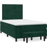 Box spring krevet s madracem tamnozeleni 120x200 cm baršunasti | shoptok.hr