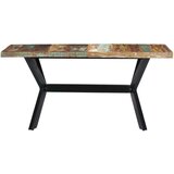  Blagovaonski stol od masivnog obnovljenog drva 140 x 70 x 75 cm | shoptok.hr