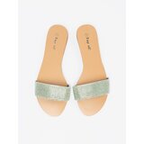 Shelvt Green flip-flops in rhinestones | shoptok.hr