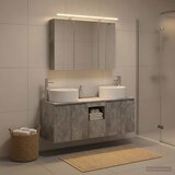  Set ormarića za kupaonicu 4 kom. Betonska siva Cijene