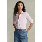 Polo Ralph Lauren Bombažna srajca ženska, roza barva,