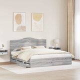  Krevetna konstrukcija Siva sonoma 180 x 200 cm Inženjersko Drvo | shoptok.hr