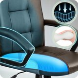 Sofotel 402C-DARK-BROWN ergonomska uredska stolica od eko kože &amp;ndash; tamnosmeđa Slike