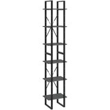 Furnova Visoka omara siva 40x30x210 cm trdna borovina, (21955236) | Shoptok.si