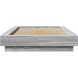  Okvir za krevet s LED svjetlima 75x190 cm od konstruiranog drva Siva 75 x 190 cm | Shoptok.si
